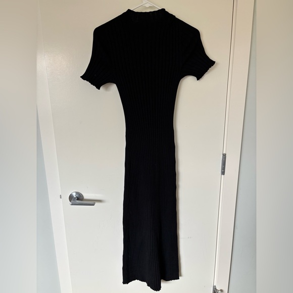 Sezane NWOT Suzanna Black Fitted Dress Size Small - Picture 4 of 5